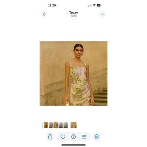 Sonya Moda Selena Resort Maxi Dress Wisteria print Wedding Guest size S NWT